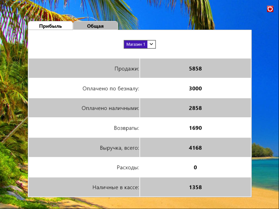 Вкладка "Прибыль" приложения "Базар-mobile"